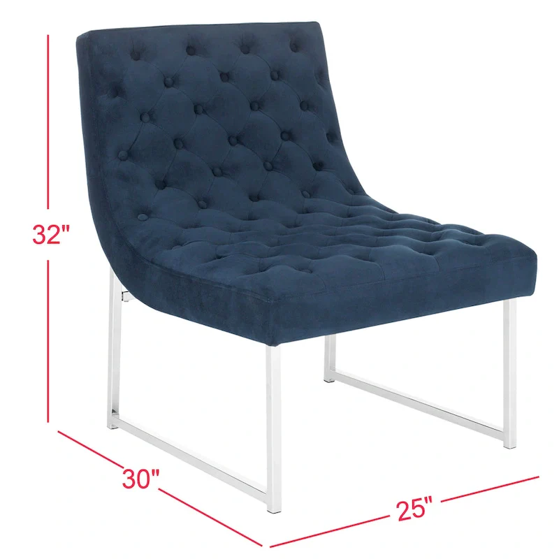 SAFAVIEH Jerilynn Mid-Century Modern Hadley Tufted Club Chair - 25Wx30Dx32H