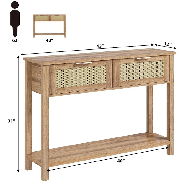 Entryway Table with 2 Drawers