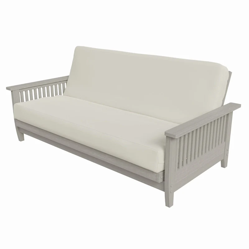 Full Size Futon Frame with Space-Saving Fold Mechanism