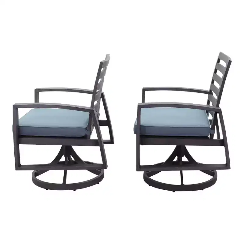 Courtyard Casual Cabo Alum Swivel Rocker Aluminum Frame with Sunbrella Cushions
