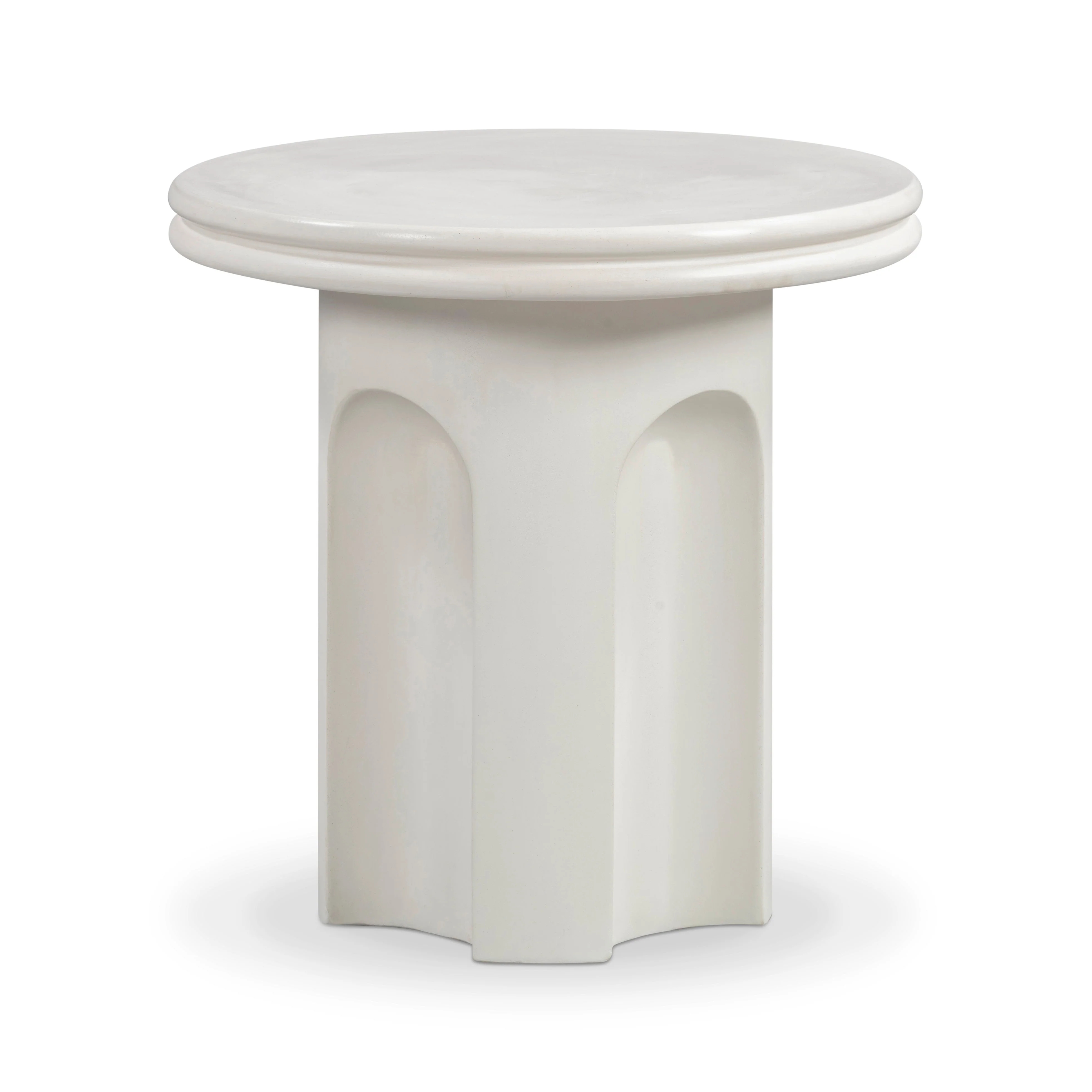 Ivory Indoor/Outdoor Concrete Side Table
