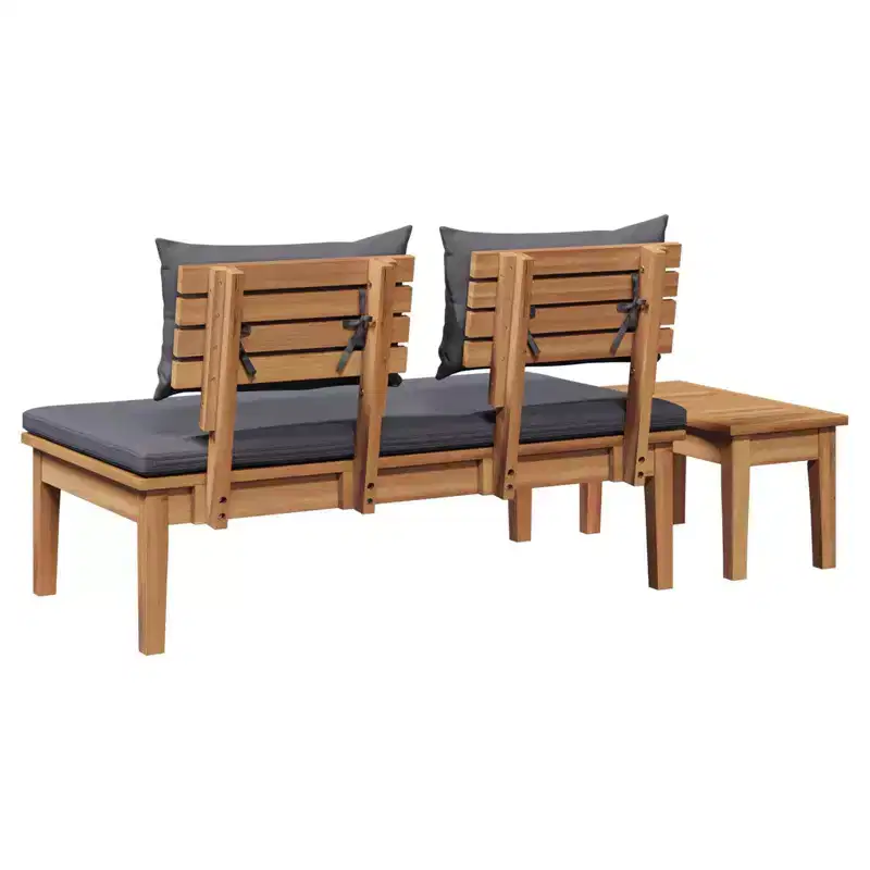 vidaXL Garden Bench 2 pcs Solid Teak wood
