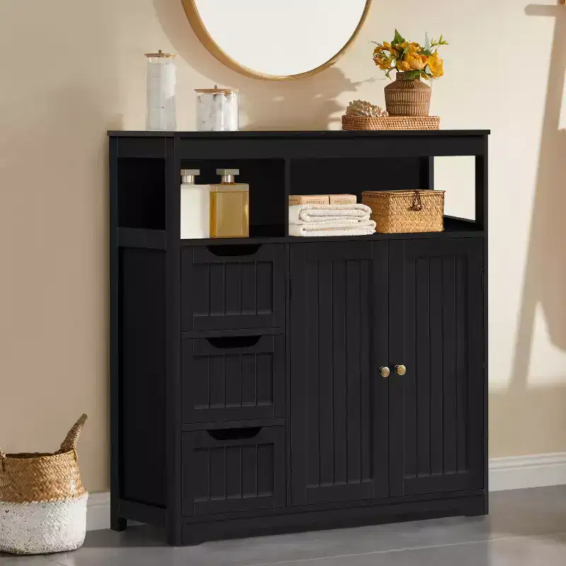 Freestanding Wooden Floor Cabinet for Bedroom, Bathroom and Living Room