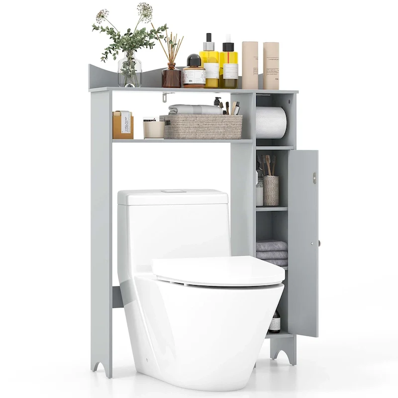 Over the Toilet Storage Cabinet with Toilet Paper Holder