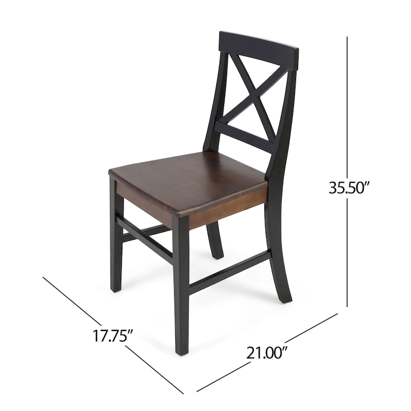 Anele Farmhouse Acacia Dining Chairs (Set of 2) by GDFStudio