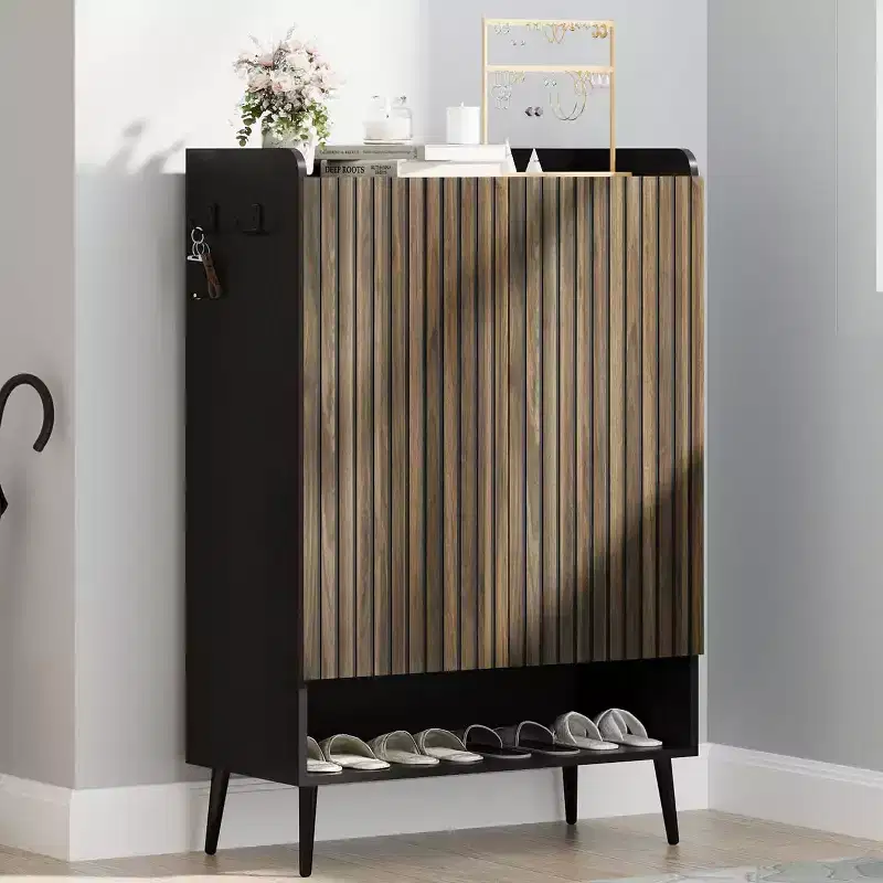 Large Shoe Cabinet with 2 Doors, 6-Tier Entryway Shoe Storage Cabinet with Adjustable Shelves, Freestanding Shoes Rack Organizer