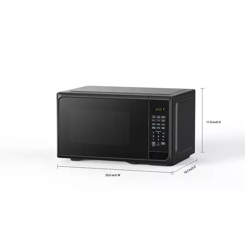 BLACK+DECKER 1.1 cu ft 1000W Microwave Oven - Stainless Steel Black: Countertop, Child Lock, 6 One-Touch Settings