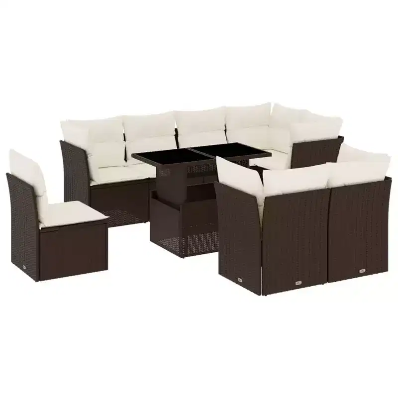 vidaXL Handy Patio Sofa Set with Cushions for Chilling Outside