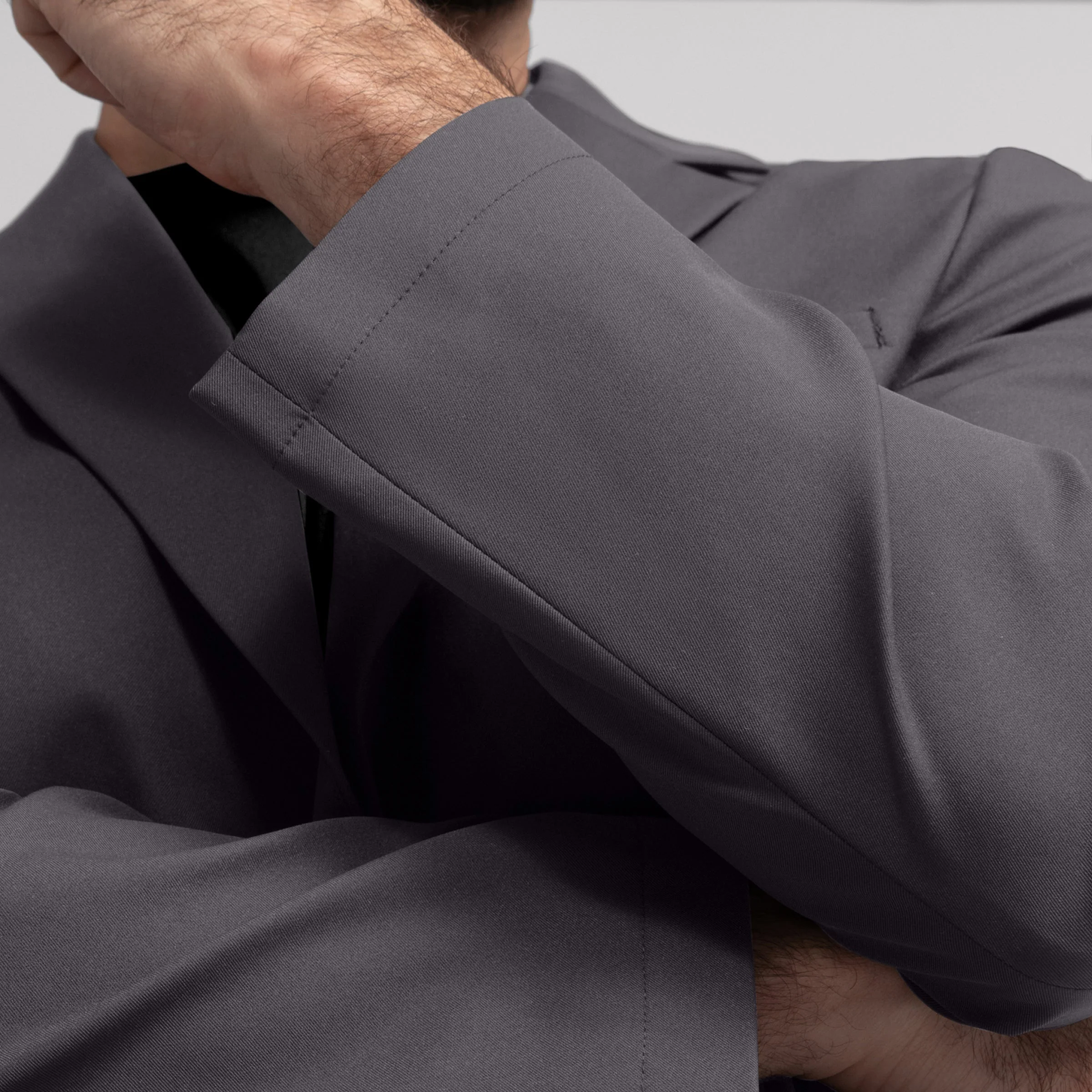 Classic Stretch Blazer - Charcoal Gray