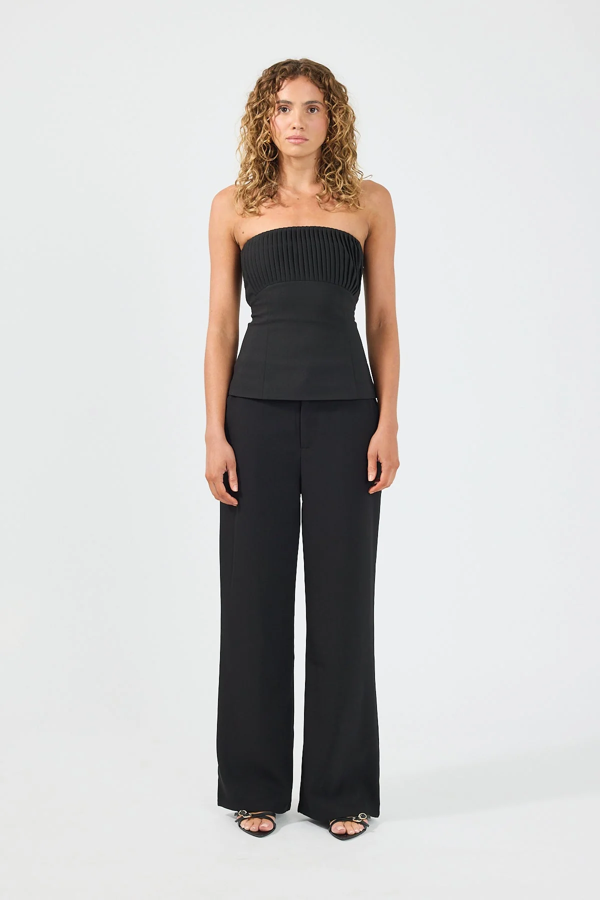 Petite High Rise Recycled Pant Black