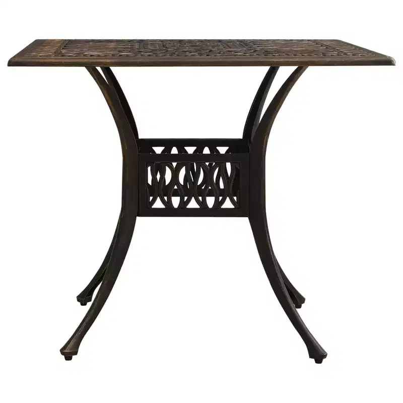 vidaXL Outdoor Dining Table Patio Table Garden Porch Furniture Cast Aluminum - Black