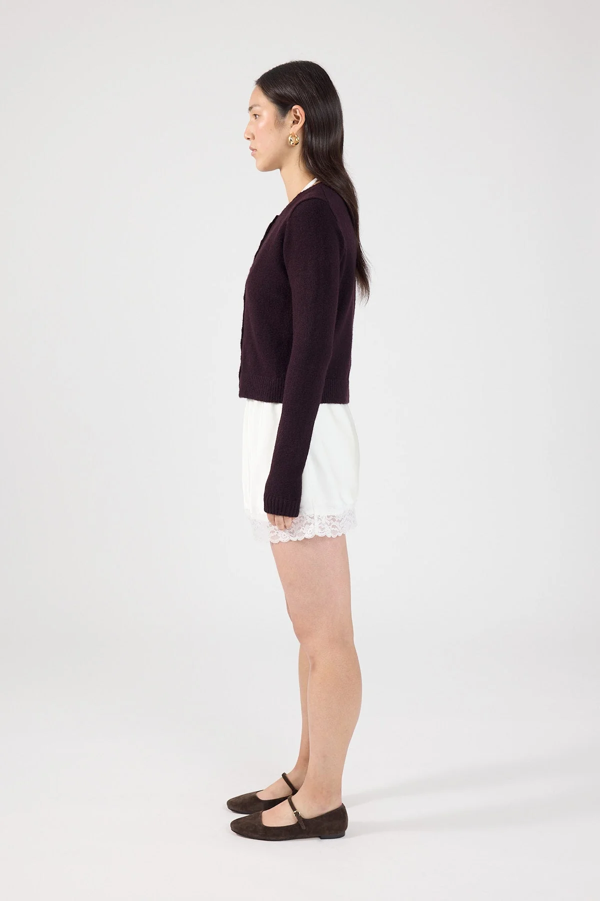 Knit Cardigan Dark Brown