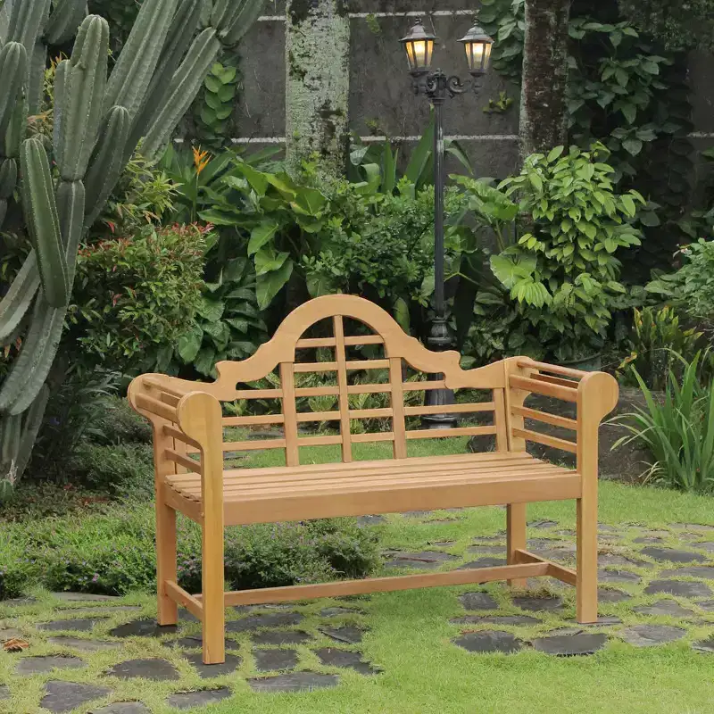 Sonoma Lane Premont 4ft Teak Outdoor Bench Natural Finish - Classic British Style, Weather-Resistant, 2-Seater