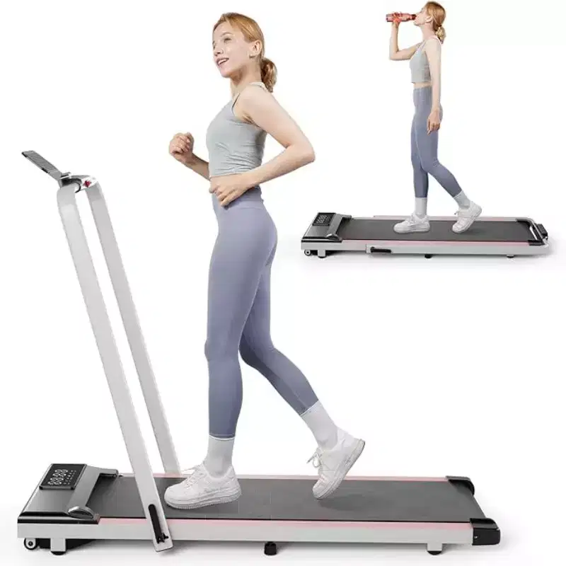 DeerRun A6 Plus 2026 Slim 2-in-1 Folding Treadmill with 5% Incline, Bluetooth & Remote Control, 300lbs