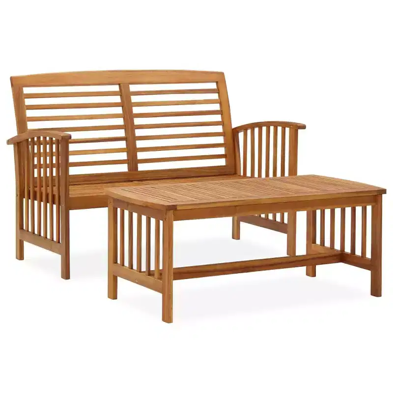 vidaXL Garden Lounge Set Brown Solid acacia wood Medium Durable