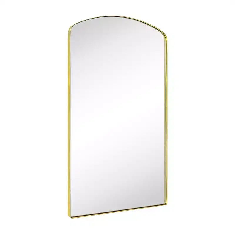 24x40 Arched Stainless Steel Bathroom Vanity Mirror