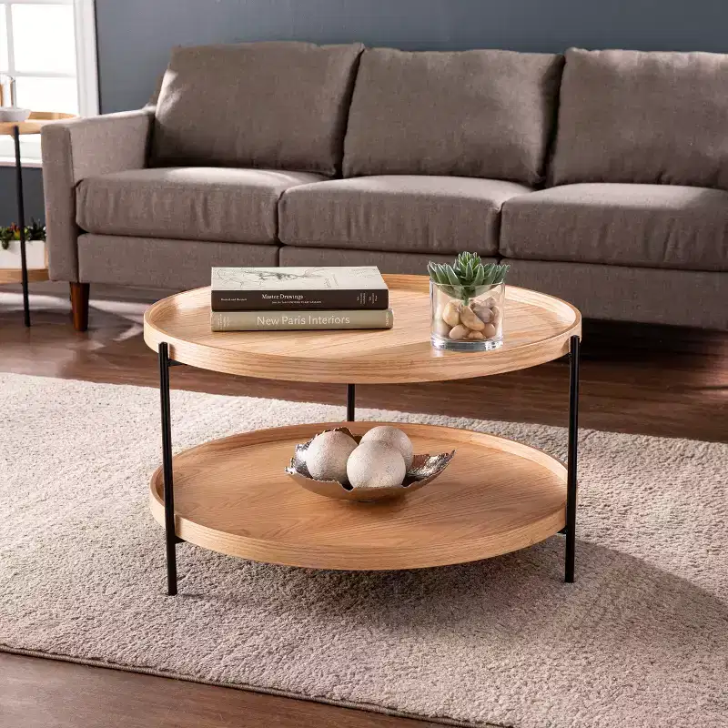 Verlington Round Cocktail Table - Natural - SEI