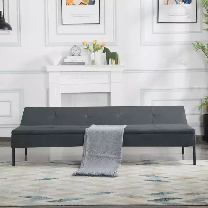 MAYEERTY 69.88 Convertible Futon Sofa Bed with 5-Position Adjustable Backrest