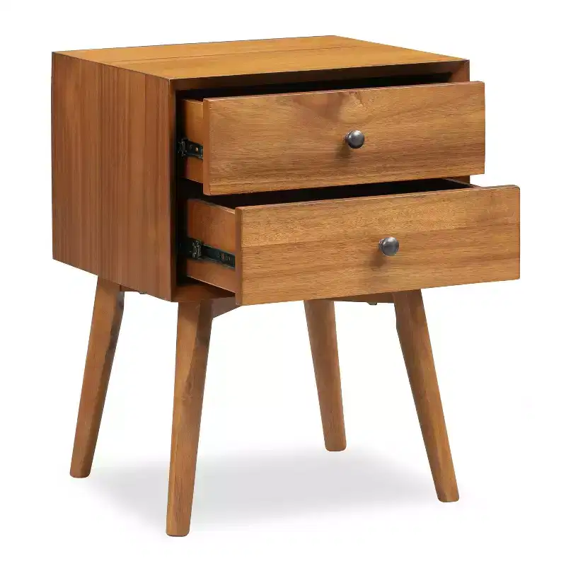Edgemod Dorsey Mid-Century Nightstand Light Brown