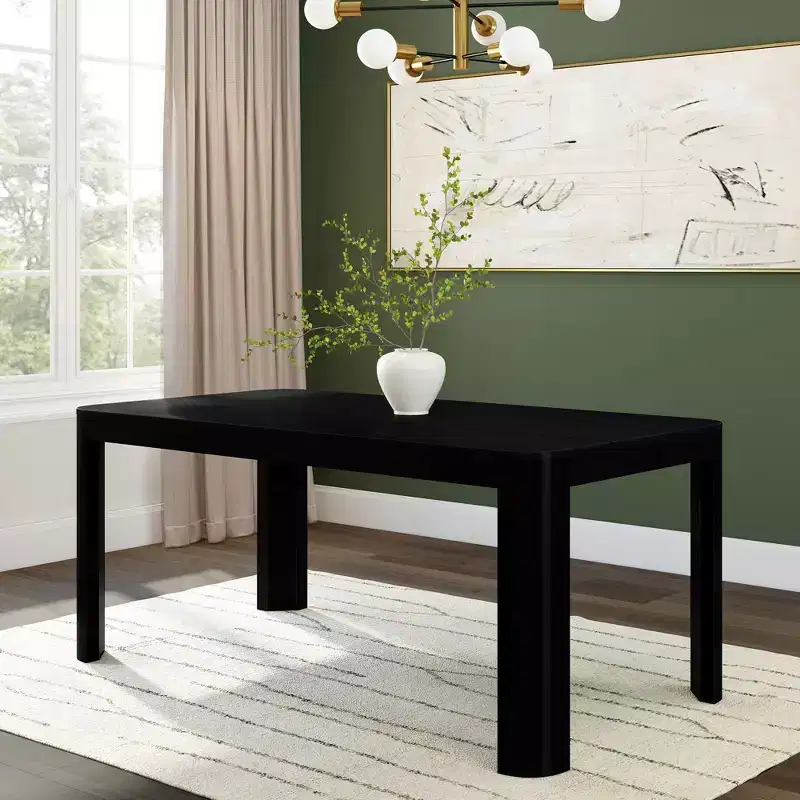 Plank+Beam Contour Dining Table, 72 Solid Wood Kitchen Table for 6