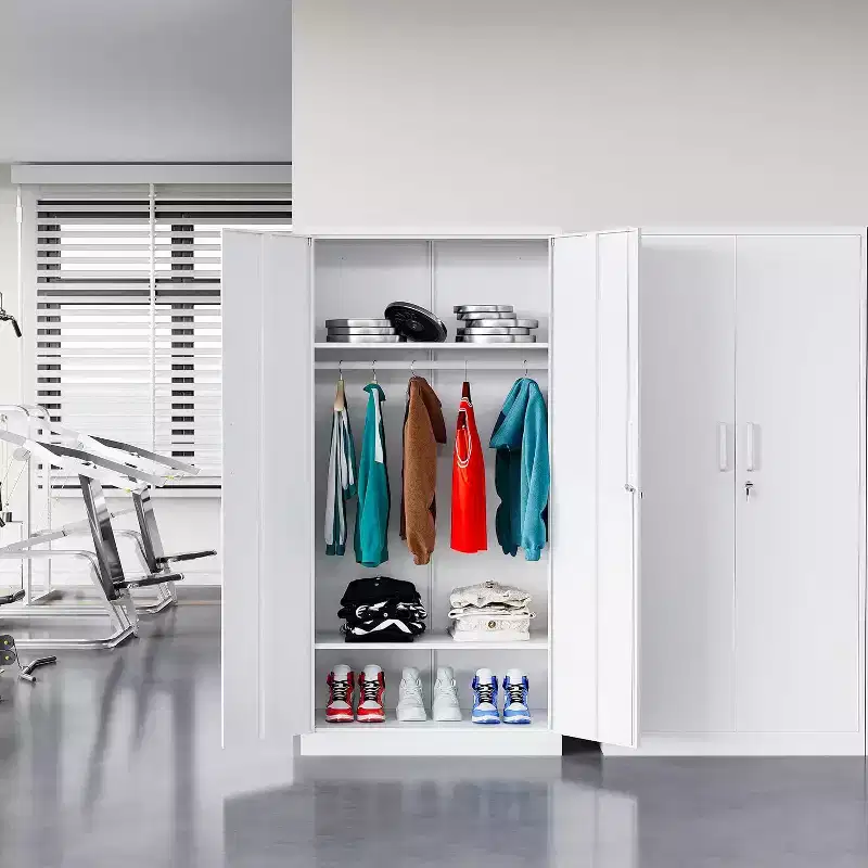 72-Inch Metal Storage Cabinet with Locking Door and Hanging Rod, Assembly Required
