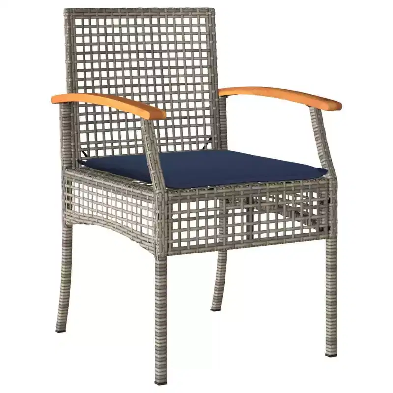 vidaXL Garden Chair Grey and brown