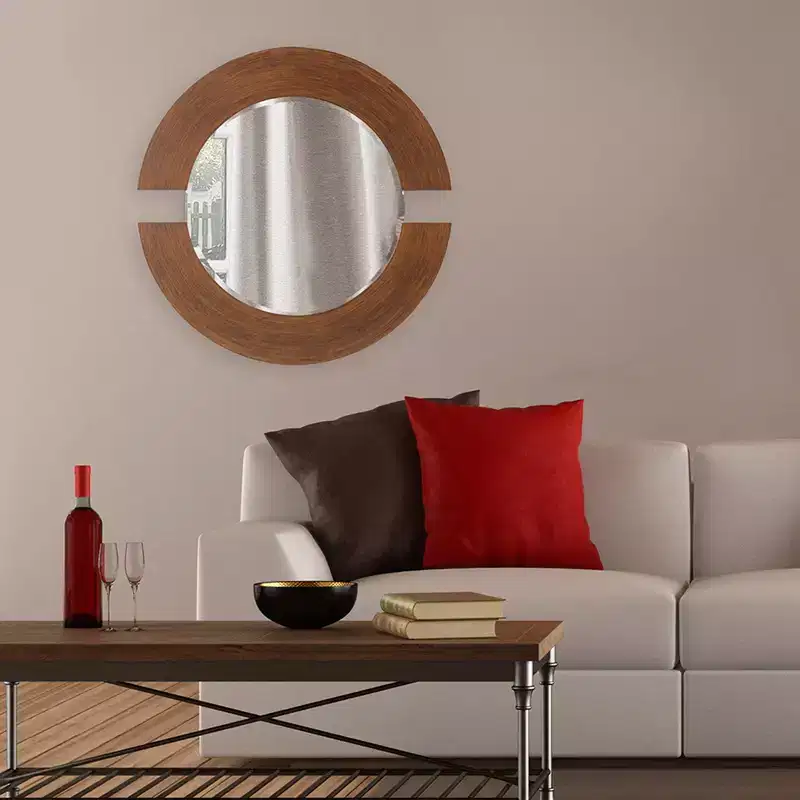 Rectangular Wall Mirror with Glass Frame – 40