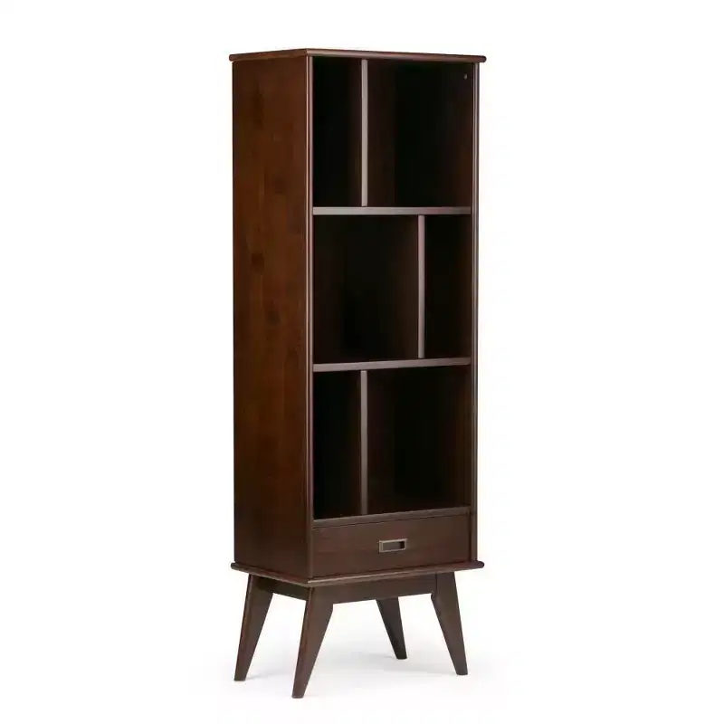 Tierney Solid Hardwood Mid Century Bookcase and Storage Unit - WyndenHall