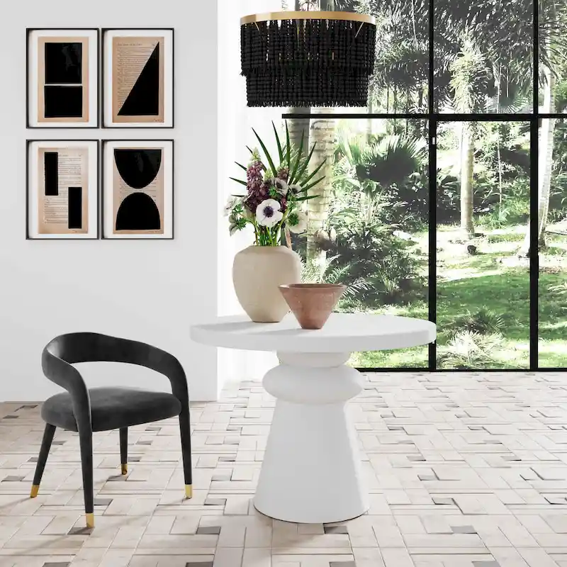 Lupita White 42 Round Dinette Table