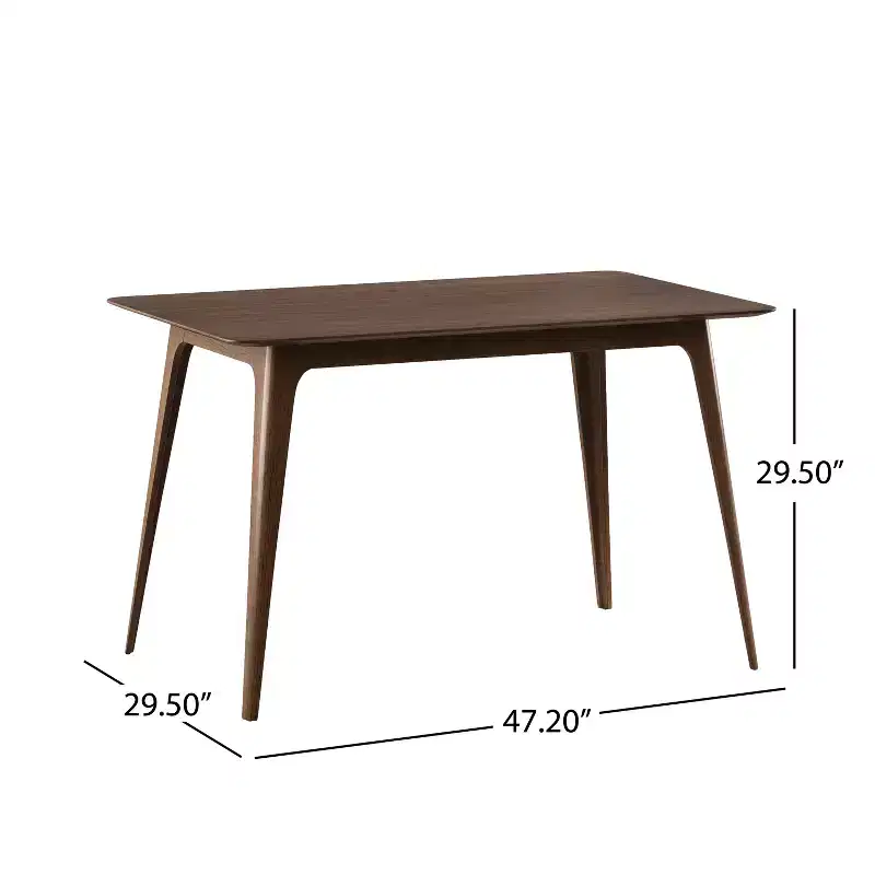 Modern Dining Set for 4, 5 Pieces Rectangular Solid Wood Table Set with 4 Upholstered Chairs for Small Space Kitchen