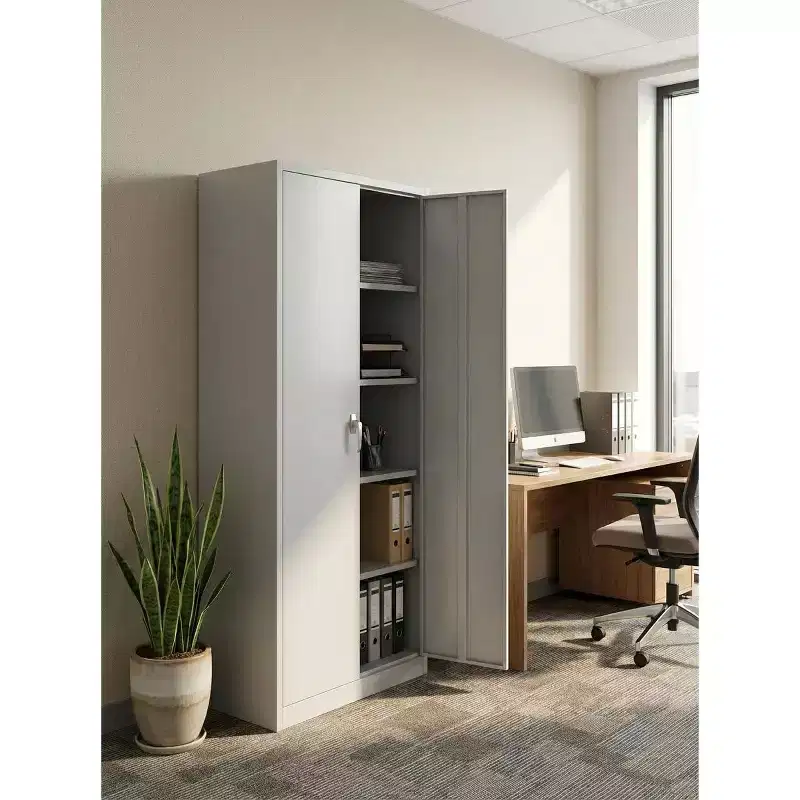 Cold Rolled Steel Cabinet with Handles - Adjustable Panel, 0.6mm Thick Steel, 2 Door, H180xW80xD40CM