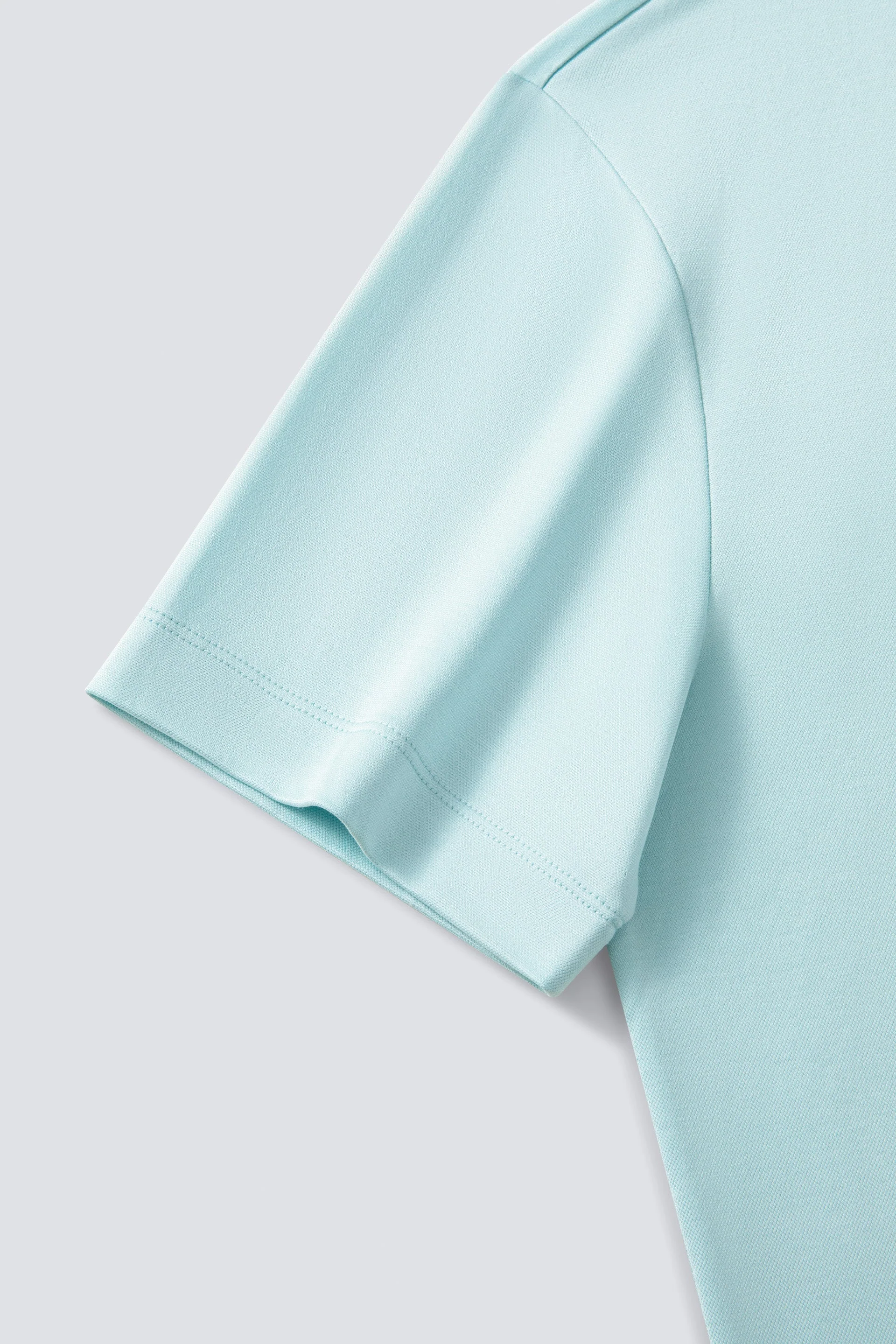 Cotton-Silk Jacquard Polo – Iced Aqua