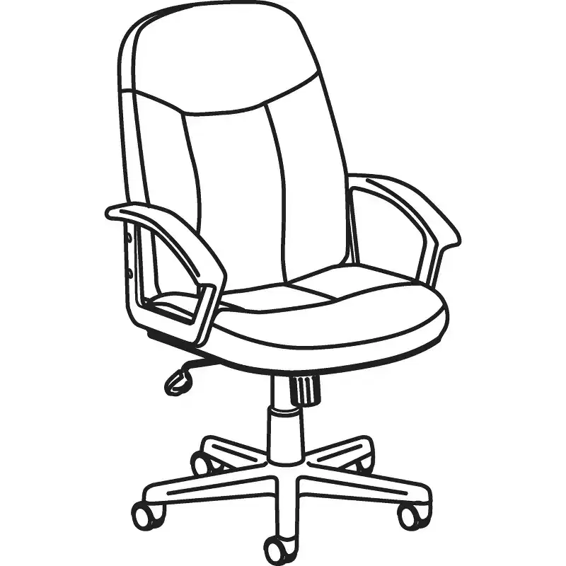 High-Back Executive Office Chair - Black