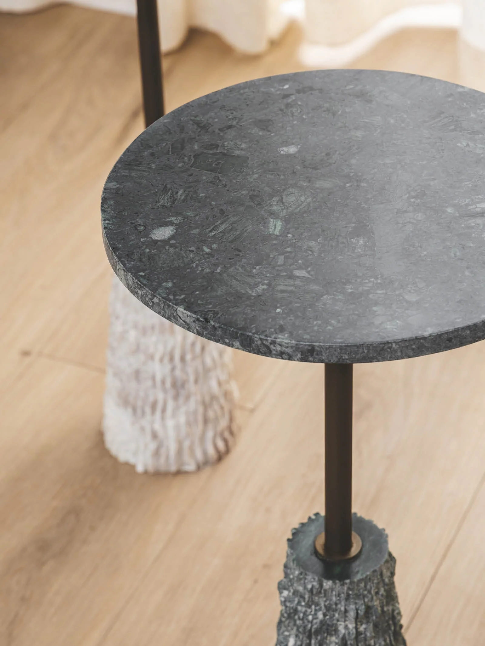Marble Side Table for Patio