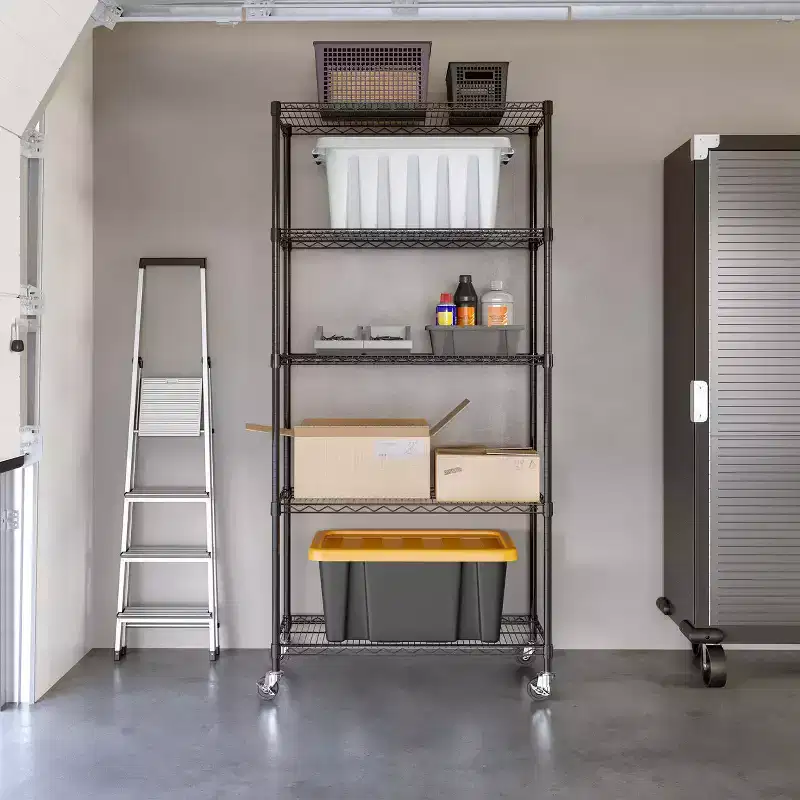 Seville Classics UltraDurable 5-Tier 36 x 14 Steel Wire Shelving Unit