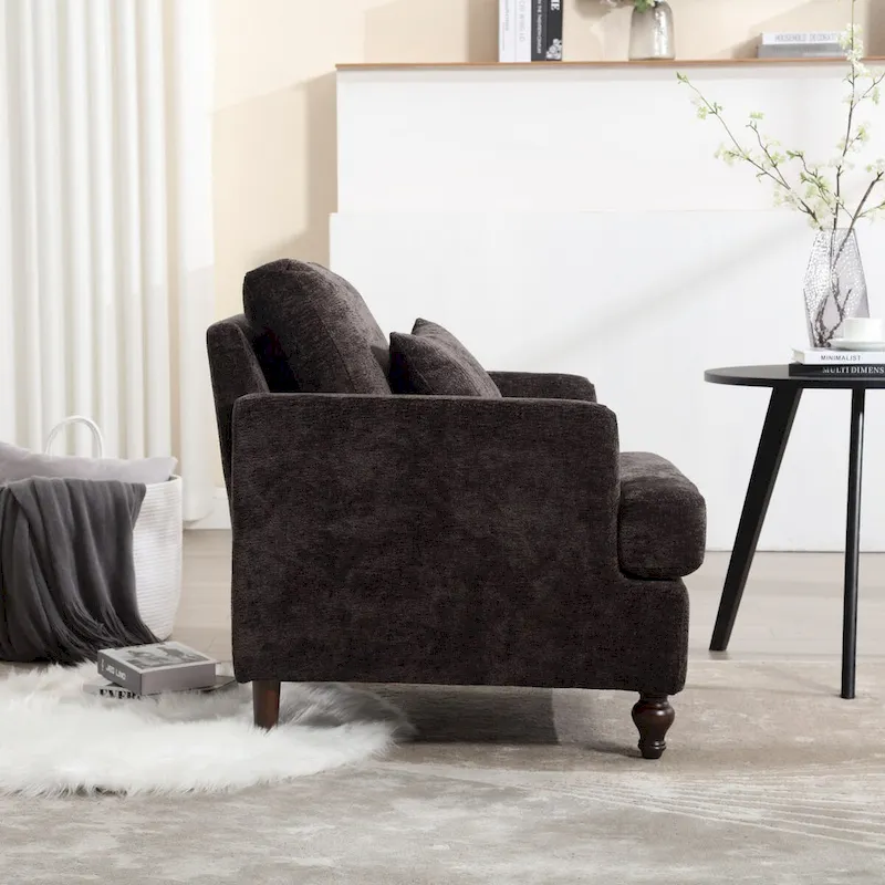 Wooden Frame Armchair, Modern Accent Chair Lounge Chair