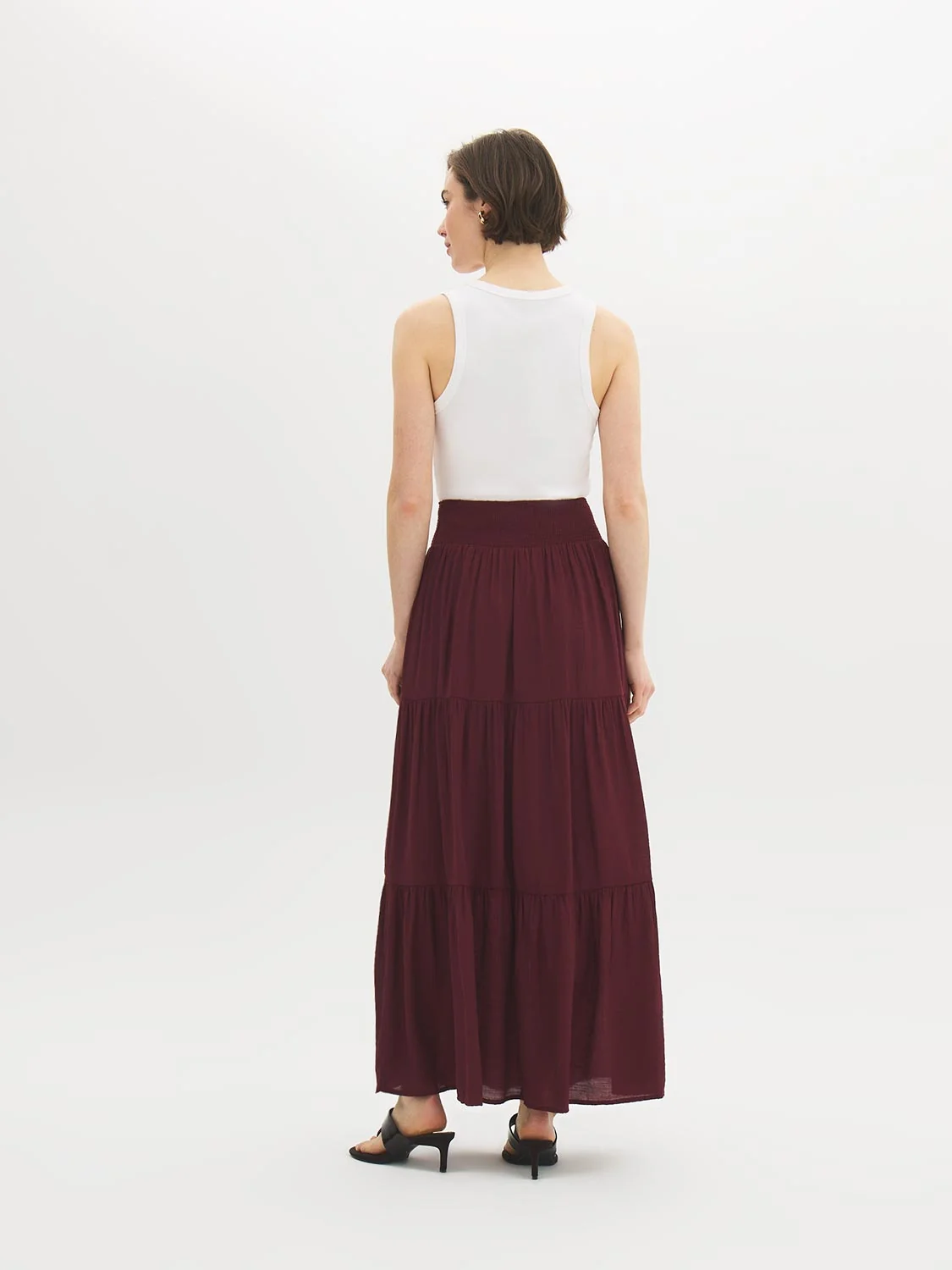 Tiered Smocked Maxi Skirt