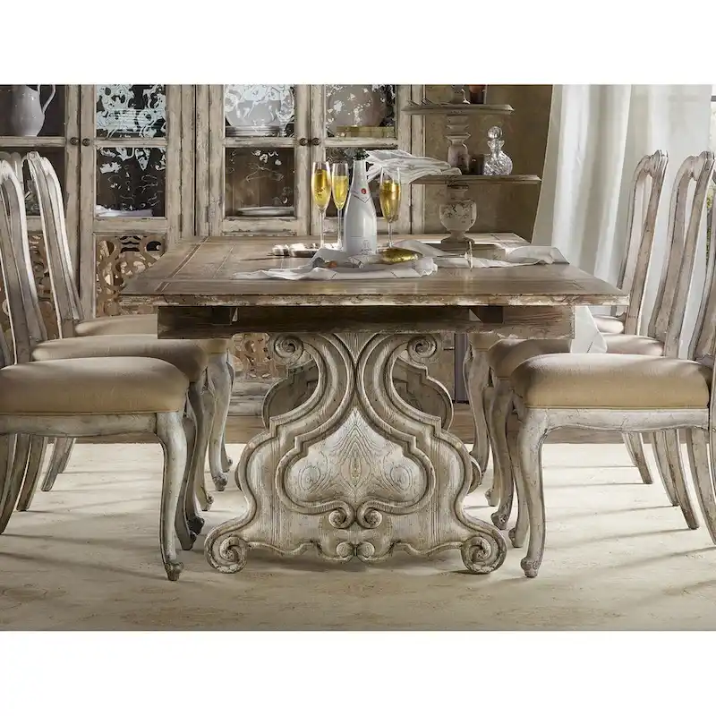 Hooker Furniture Chatelet 83-127 Long Refectory Luxury Trestle Dining