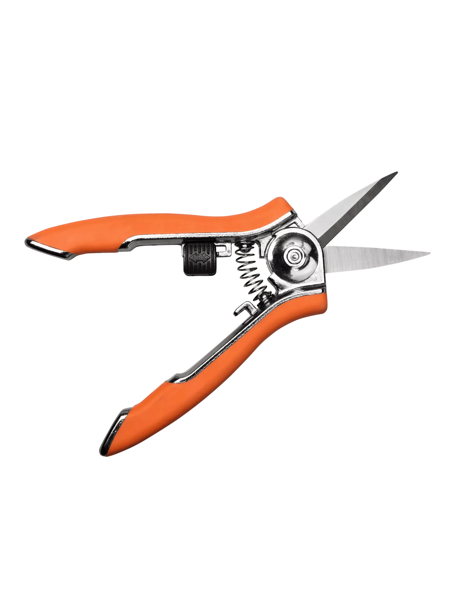 Orange Pocket Snips Precision Garden Pruning Shears with Locking Blade