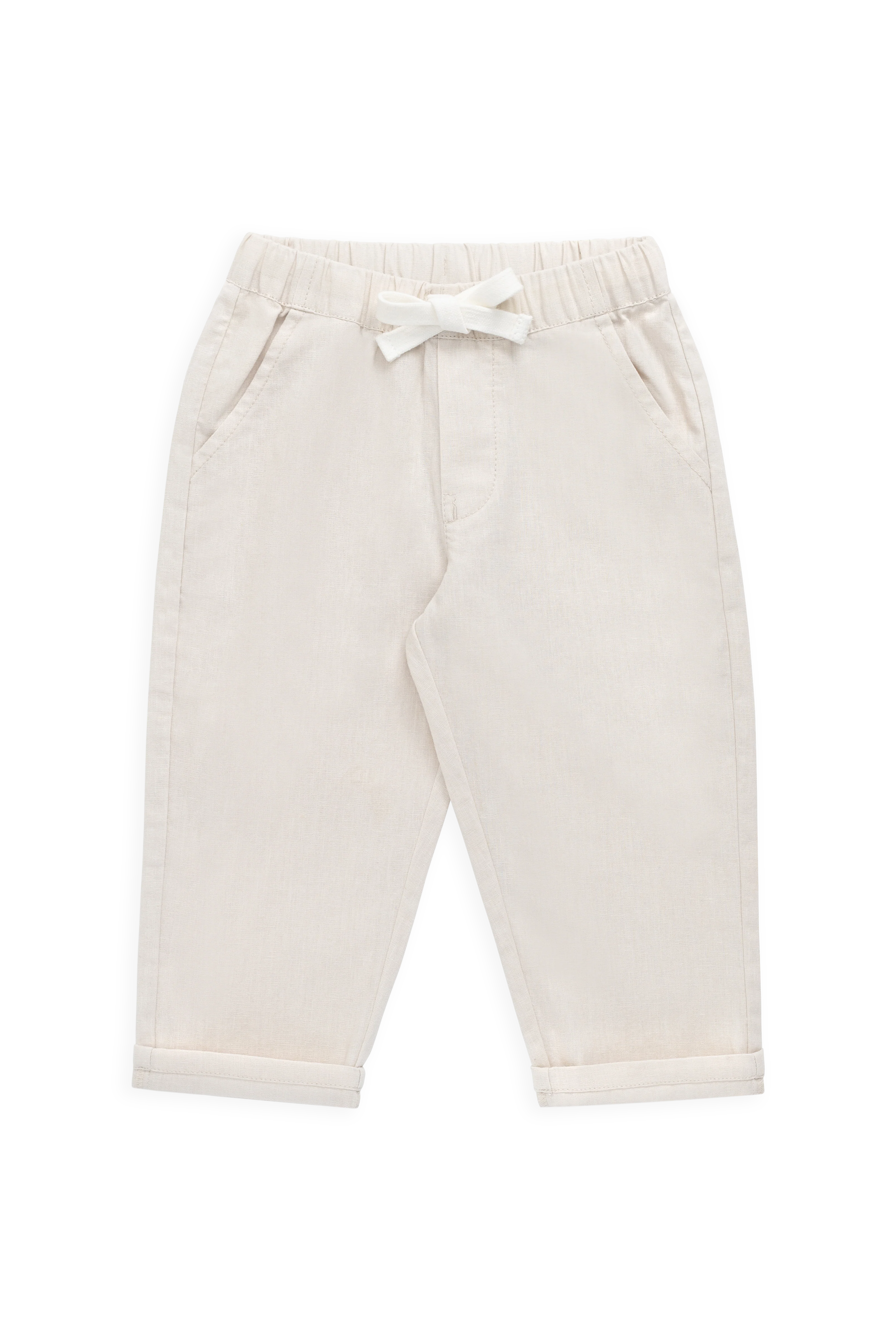 Relaxed Natural Linen-Cotton Straight-Leg Pant with Elastic Waistband for Everyday Comfort 6M–10Y