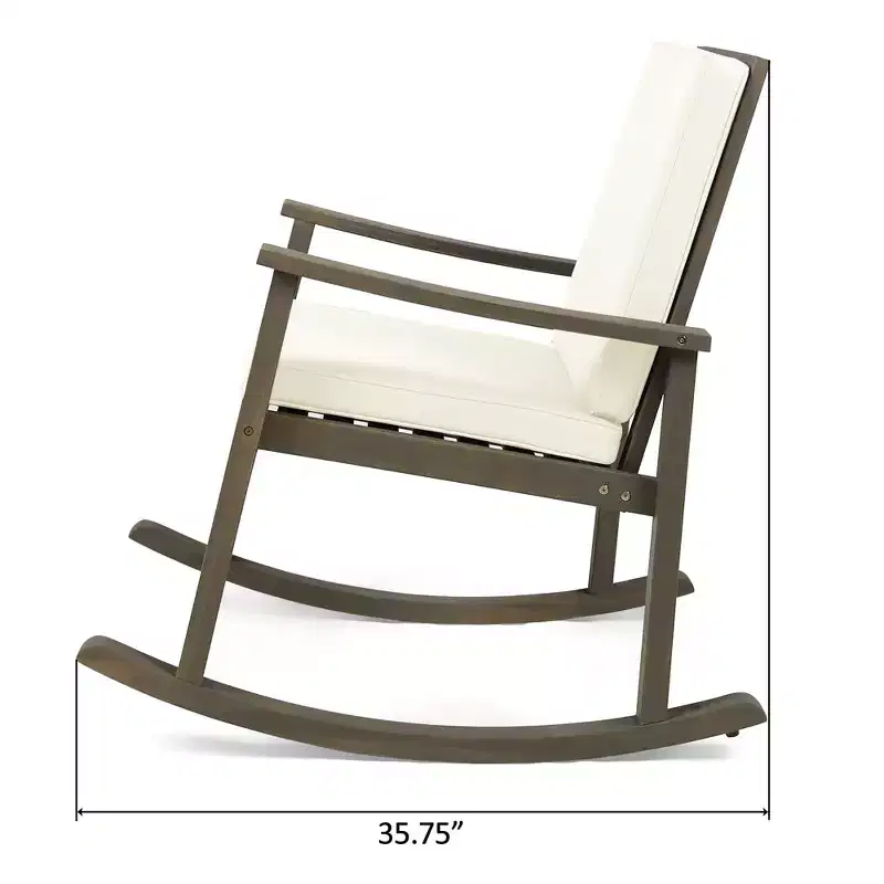 Christopher Knight Home Murad Modern Patio Acacia Wood Rocking Chair with Cushions