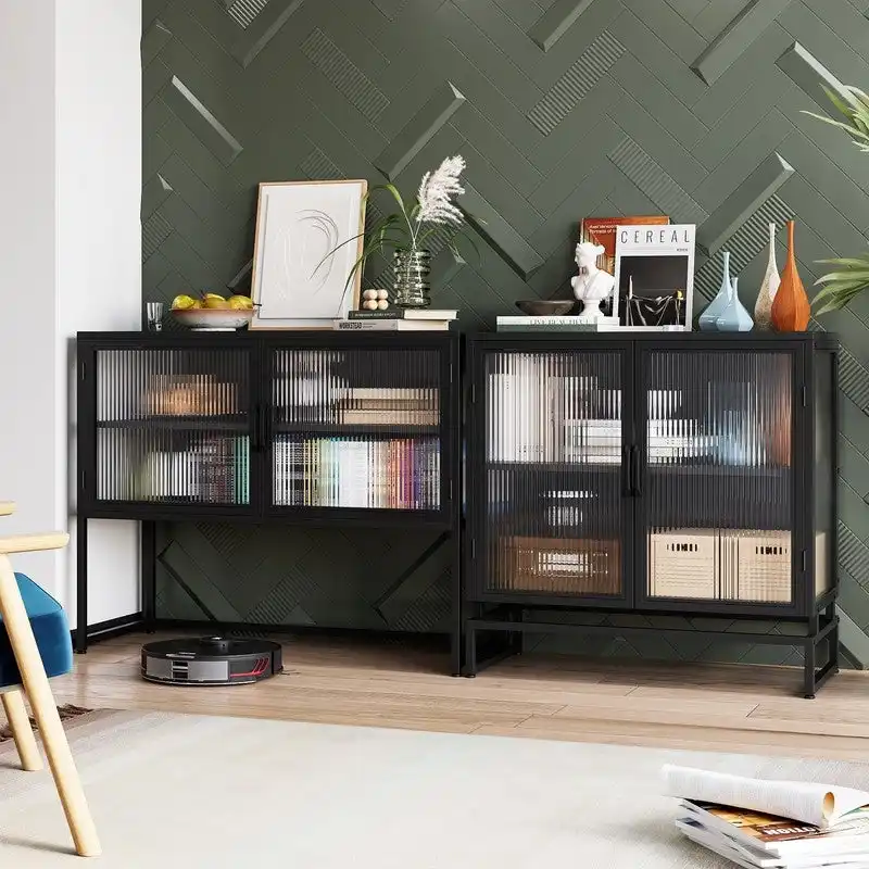 Glass side cabinet
