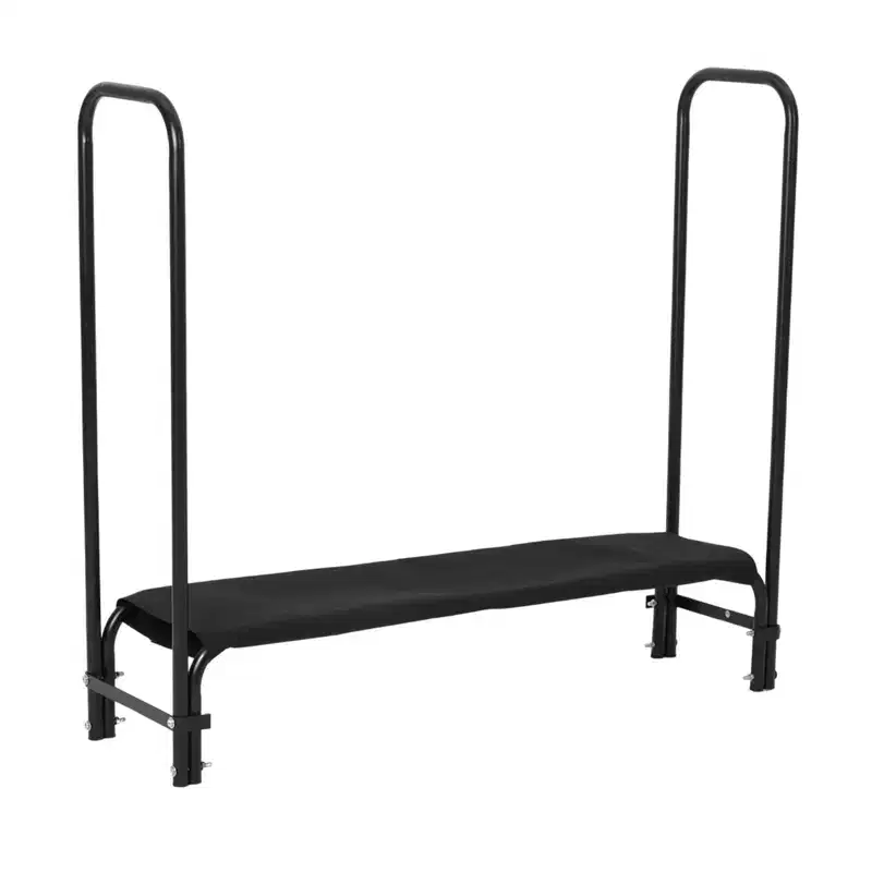 Firewood Rack 8 ft Outdoor & Indoor Log Holder Heavy Duty Word Organizer with Weatherproof Cover Steel Mesh Storage for Fireplace, Patio