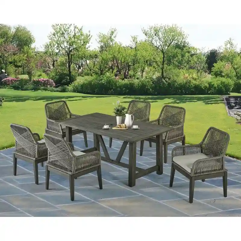 Best Quality Furniture Wood Patio Sets with Umbrella Hole