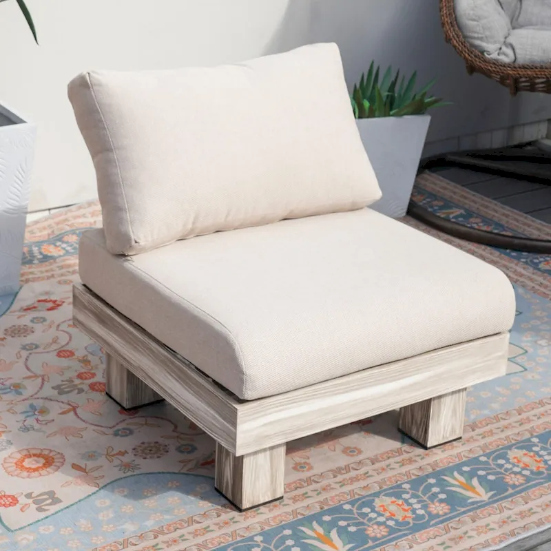 Outdoor Aluminum Conversation Sofa Set with Sponge-filled Cushion