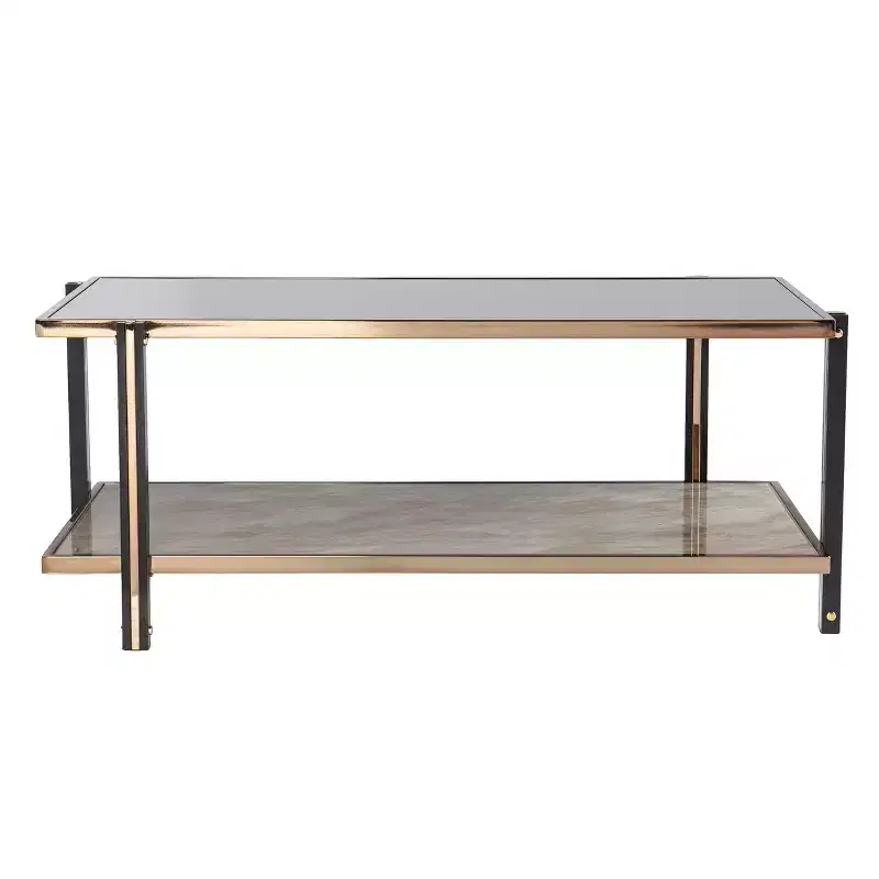 Thornsett Cocktail Table with Mirrored Top - Champagne - SEI