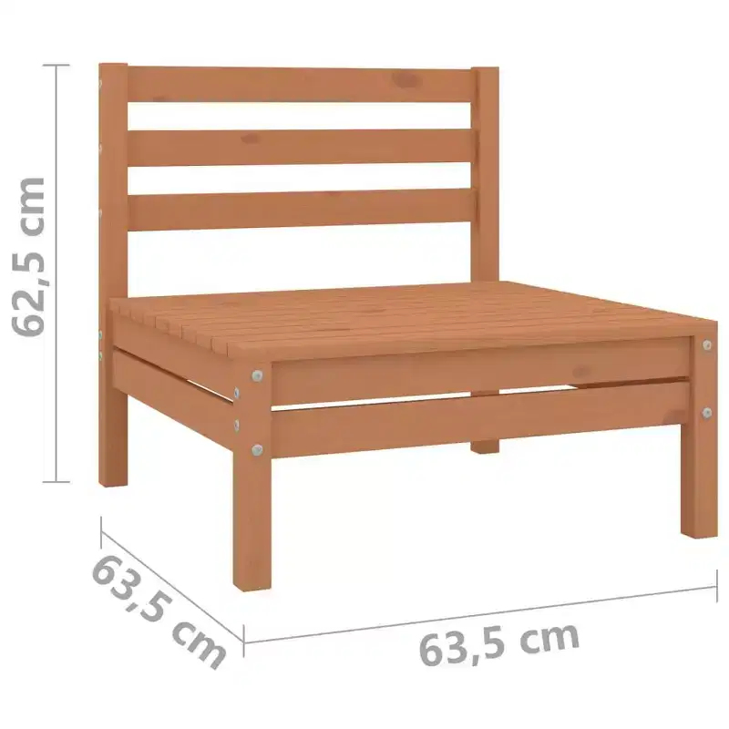 vidaXL Garden Lounge Set Black Solid pinewood Modular Garden Lounge Set