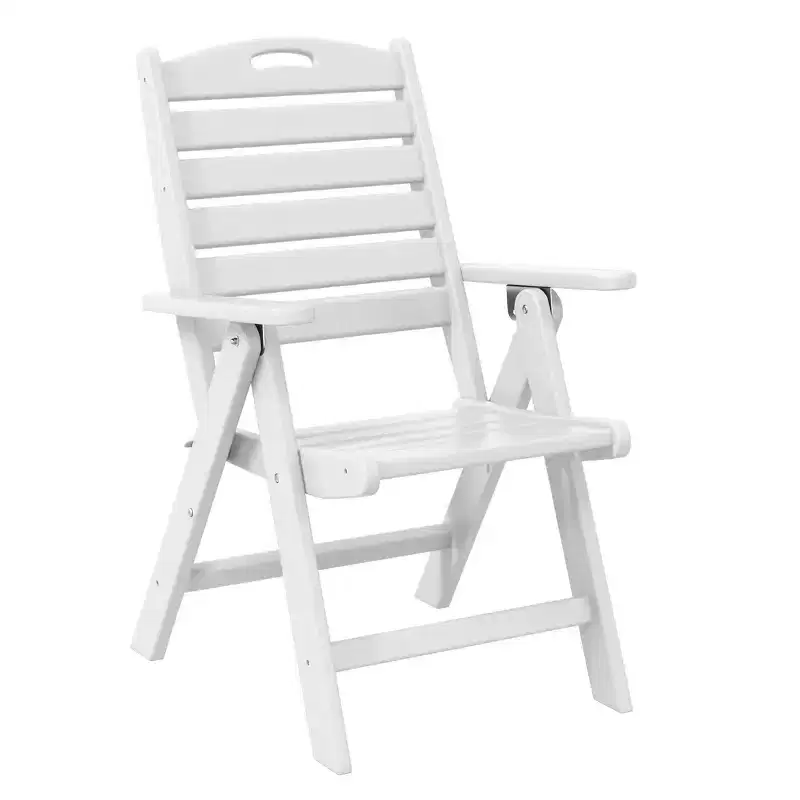 WestinTrends Malibu HDPE Adjustable Highback Folding Patio Dining Chair