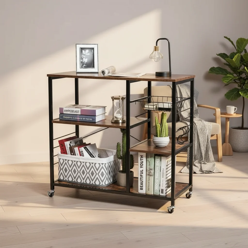 Rolling Industrial Kitchen Storage Shelf