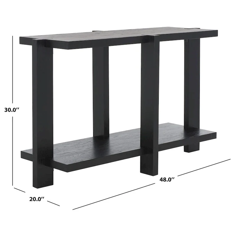 Rectangular Oak Veneer Wood Console Table - 48W x 20D x 30H